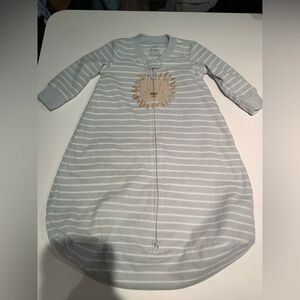 2 for $15 Carters Sleep Sack 0-6 Striped Gray Baby Pajamas with Lion Design